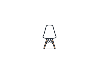 Eames chair chair eames icon illustration
