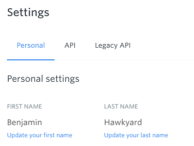 Settings overview