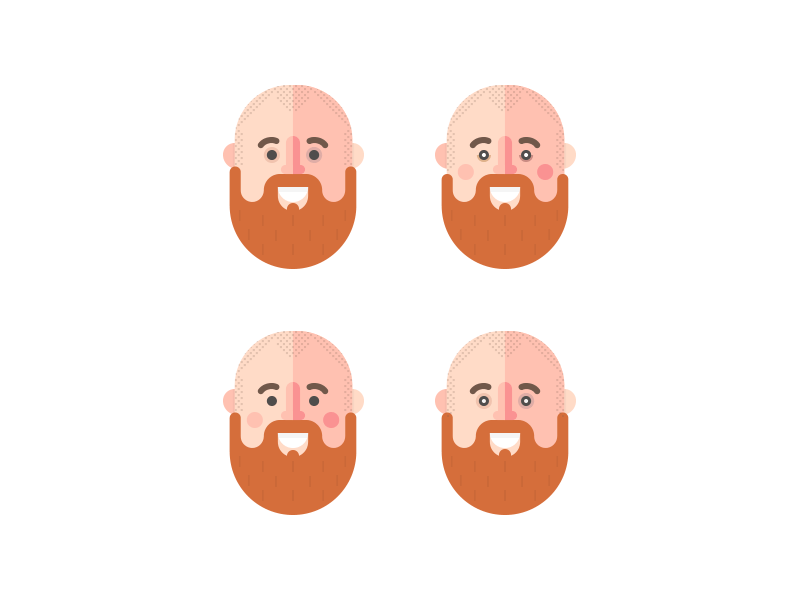 We're going through faces avatar beard faces illustration