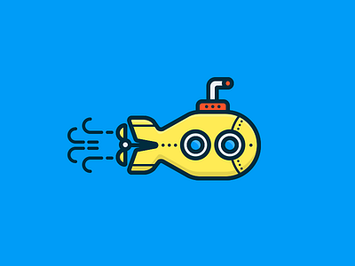 Submarine illustration submarine yellow