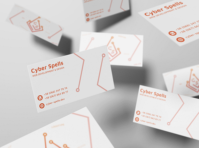 Cyber Spells - business card branding business card businesscard bussiness card cyber spells design flat illustrator logo minimal vector web