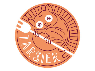 Tarsier asian branding food fork identity lettering logo philippines pinoy restaurant tarsier typogaphy