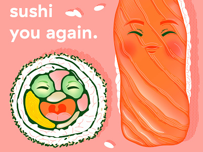 Valentine Sushi animation art drawing fish gif illustration japan japanese japanese food love maki minimal rice sushi vector