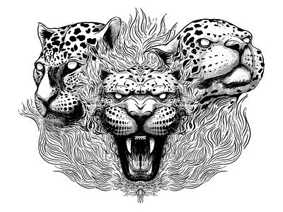 Cerberus cat tattoo space galaxy star design illustration illustration tiger ink inked motocicle tattoo tshirt