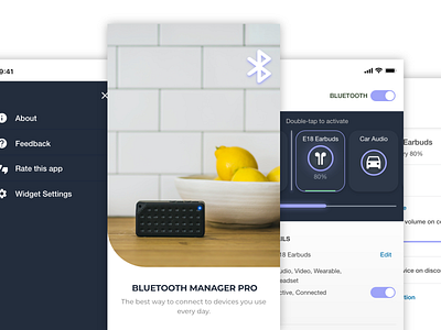 Bluetooth Manager Pro app branding design flat mobile mobile app mobile ui ui ux