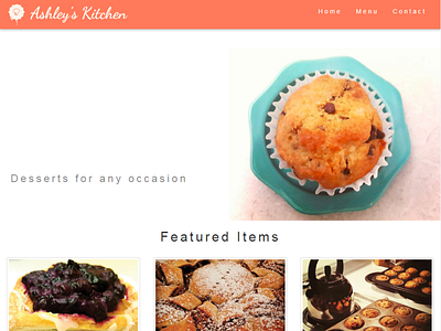 Ashley's Kitchen branding design flat logo ui ux website