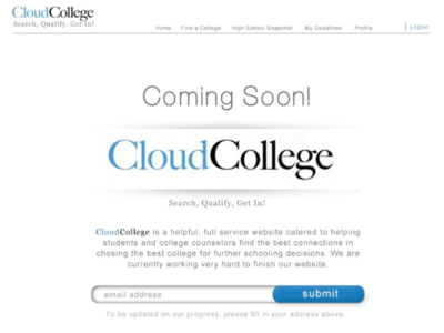 Cloud College branding ui ux