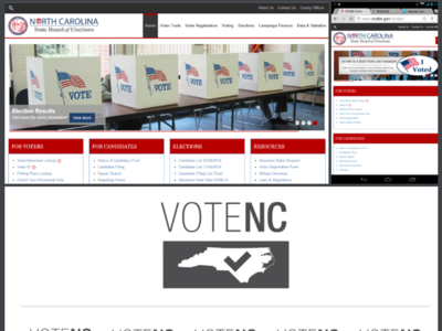 NC State Board of Elections branding flat icon logo minimal mobile typography ui ux website