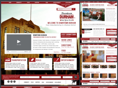 Downtown Durham Website redesign concept branding design logo ui ux web website