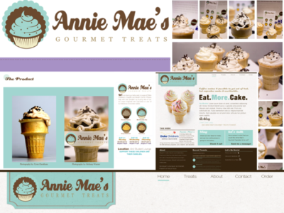 Annie Mae's Gourmet Treats concept branding design flat logo ui ux web website