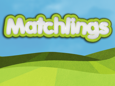 Matchlings Logo bubble cartoon game grass green identity iphone logo