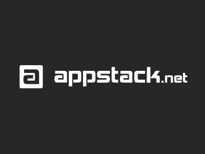 Appstack clean identity logo text typography white