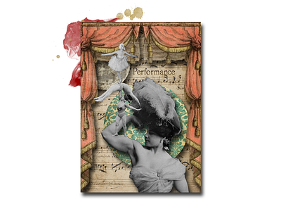 Performance | Digital collage art collage digital collage gallica graphic design painting photoshop vintage