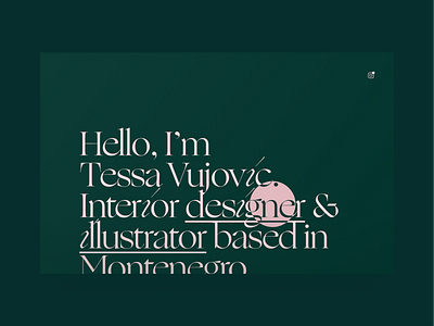 Tessa Vujovic bug clean cv figma font minimal minimalist montenegro portfolio resume typogaphy ui website
