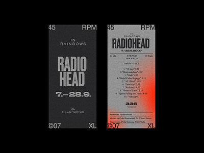 Radiohead album branding clean design in rainbows minimal music poster promo radiohead thom yorke typogaphy ui