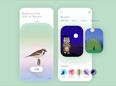 Love Birds android app angular design mobile app mobile ui reactjs ui unity3d ux web website