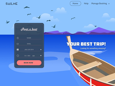 Sailing boat Trip | Landing page