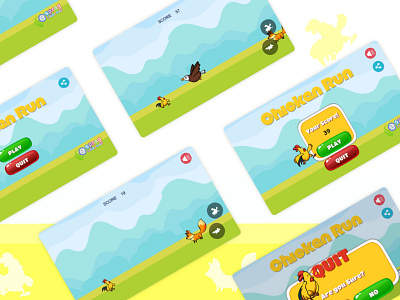 Chicken Run | Unity Game game game art game design game ui ui ui design unity3d