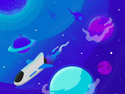 Space astronaut design illustration planet space vector