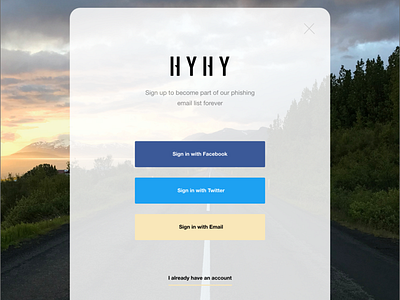 Daily UI Challenge - Day 1 "Create a Sign Up Page" [iPad] dailyui iceland ipad mock photography uxdesign