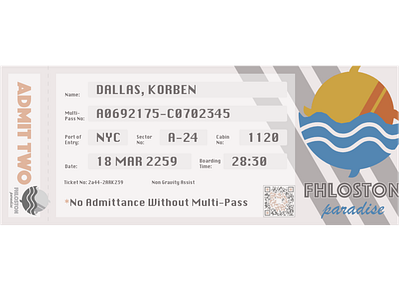 Daily UI Challenge - Day 24 "Create a Boarding Pass" [Print]