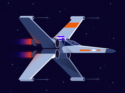 May the 4th be with you galaxy illustration maythe4th maythe4thbewithyou ship space starwars vector vectorart xwing