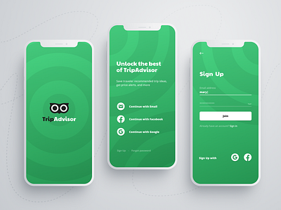 TripAdvisor app concept