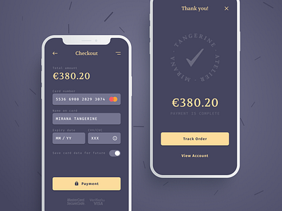 Checkout / Daily UI #002 002 app card form checkout daily 100 challenge daily ui dailyui dark design figma flat gray inspiration mobile order payment thank ui ux