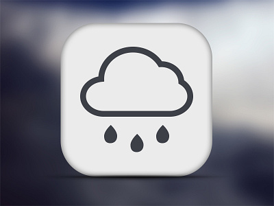 Weather App icon app app icon blurred clean cloudy design graphic design icon icon design rain simple sunny ui user interface weather weather app