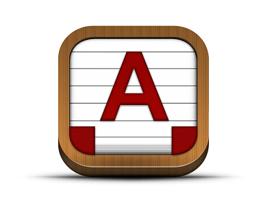 Learning App Icon a app app icon children design graphic design icon icon design ios ipad learn learning notepad school write