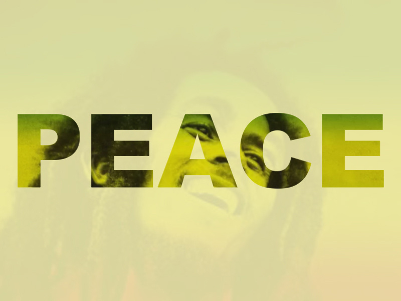 Peace peace type typography graphic design war love unite bob marley graphic design