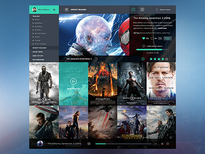 Movie Dashboard dashboard download icon icons interface movie trailer ui