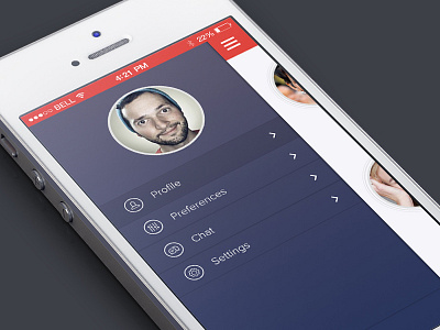 Menu Screen + 2 Dribble invites app app design dribbble invite icon icons interface invite profile ui user interface