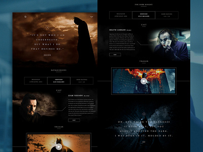 The History of Batman Website batman clean comic dc comics interface marketiting marvel ui user interface ux website website design
