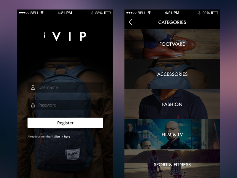 iVIP by Barry McCalvey on Dribbble