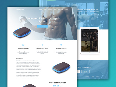 MuscleTrax Website WIP app fitness gym interface minimal product product design training ux web design website