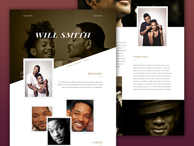 Will Smith Website biography celeb celebrity design interface layout smith ui web website will