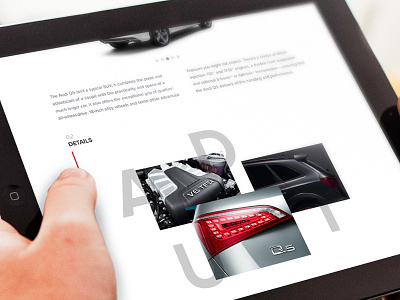 Audi - A new experience #2 audi car design e commerce ipad layout typography ui ux web web design website