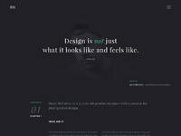 Personal website WIP by Barry McCalvey on Dribbble