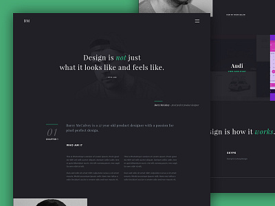 Personal website WIP design grid interface layout personal profile typography ui ux web website