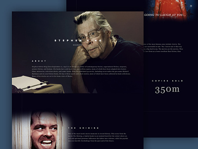 Stephen King Halloween Mockup design halloween horror interface stephen king typography ui ux web website