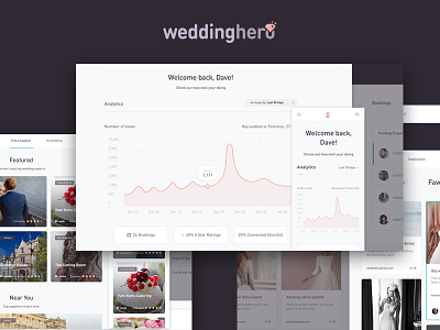 Weddinghero UI & Dashboard dashboard data design graph interface product stats ui ux web wedding