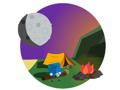 Campfire 🏕️ adobe ai camping fun illustrator