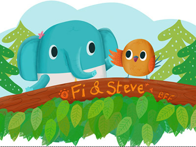 Fi & Steve WIP animation character friends illustration wip