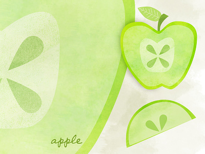 Apple watercolor WIP apple food illustration watercolor