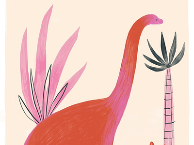 No. 5 Dino children dinosaur illustration texture