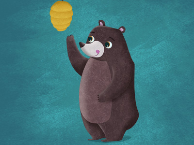 Bear for children's app app background illustration scene