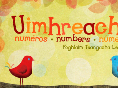 Numbers Book Cover birds book cover books children clumsy font illustration irish kyle steed language leaves numbers red texture