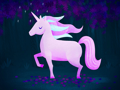 Unicorn animation character illustration unicorn wip