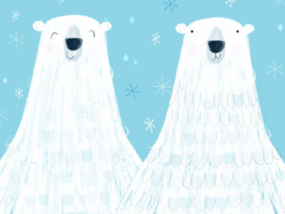 Polar Bear test christmas flake holiday polar bear snowflake
